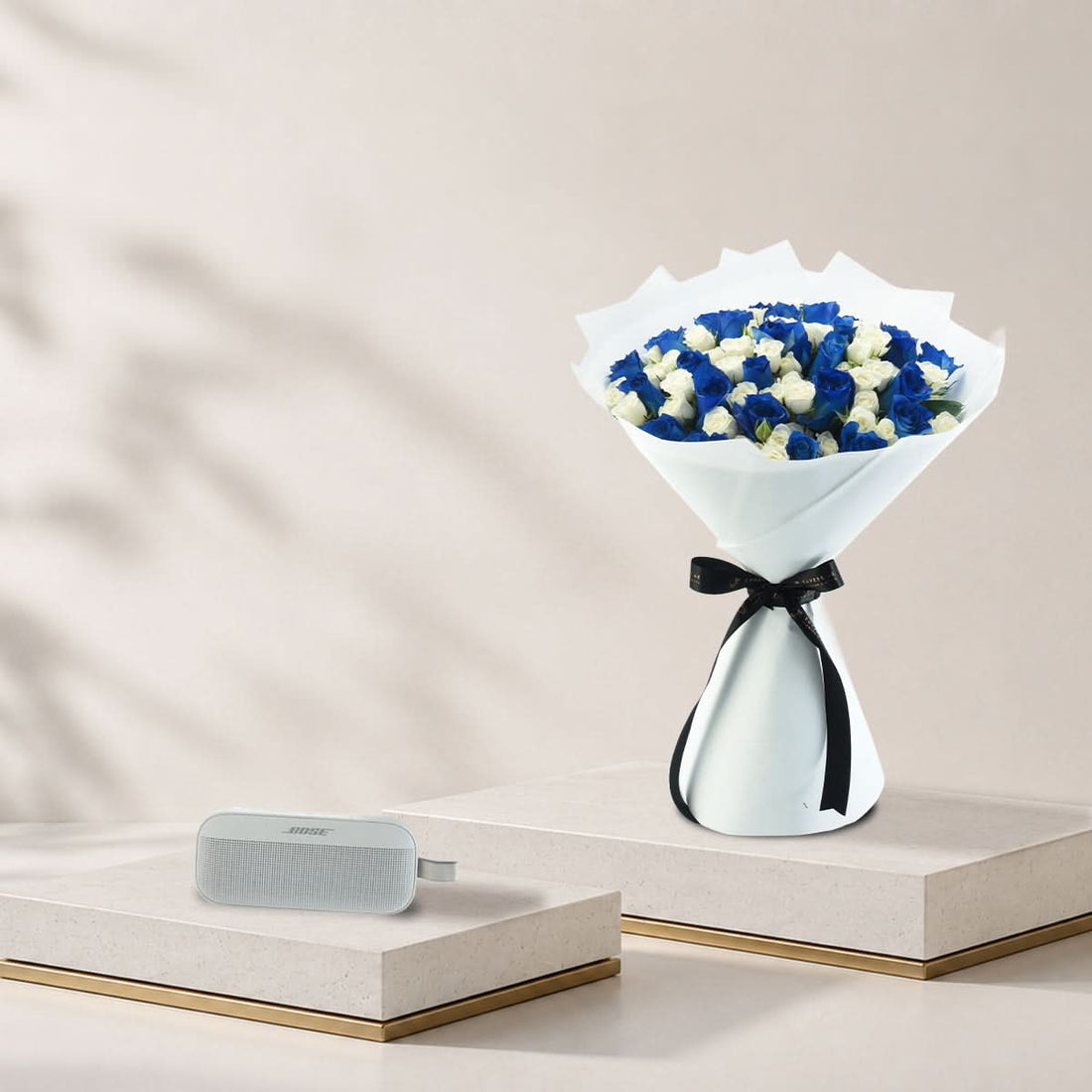 Crown of Sapphire Bouquet with BOSE SoundLink Speaker