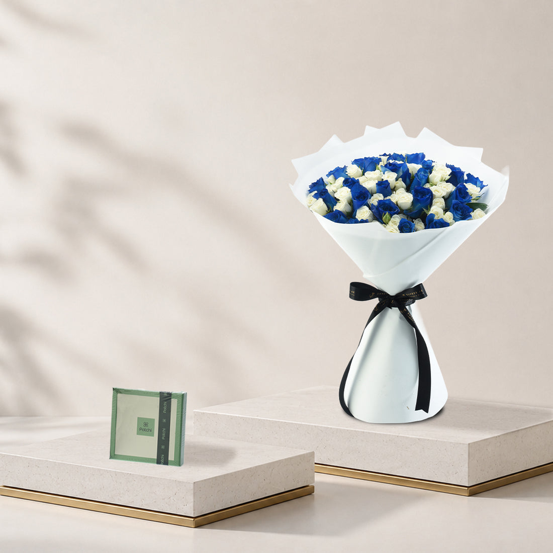 Crown of Sapphire Bouquet Chocolate Combo