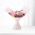 Diwali Pink Hydrangea & Purple Roses Bouquet - Diwali Gifts