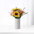 Diwali Sunflower & Peach Rose Flower Vase - Diwali Gifts