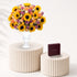 Diwali Sunflower & Roses Vase Arrangement Chocolate Combo - Diwali Gifts