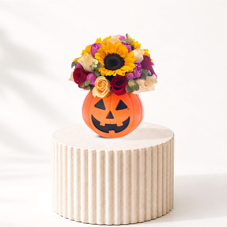 Halloween Mix Flowers Pumpkin - Halloween Gifts
