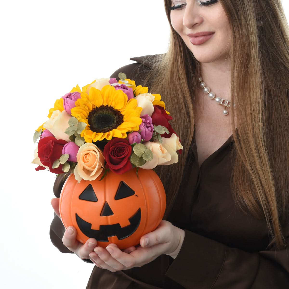 Halloween Mix Flowers Pumpkin - Halloween Gifts