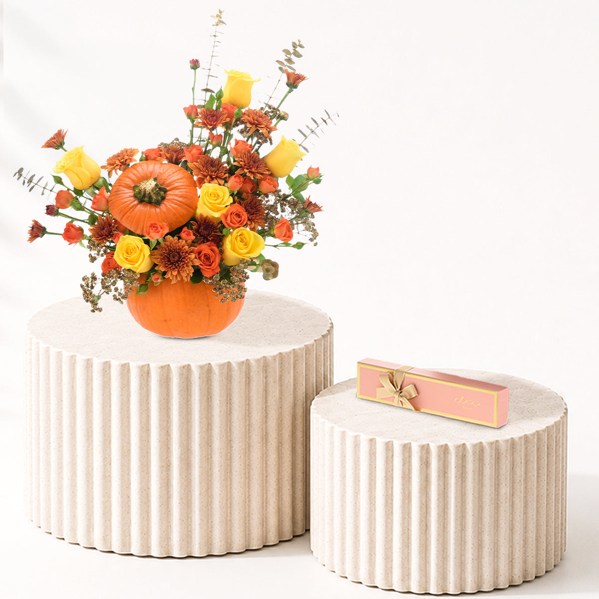 Halloween Mix Roses In Pumpkin Indulgence Combo - Halloween Gifts