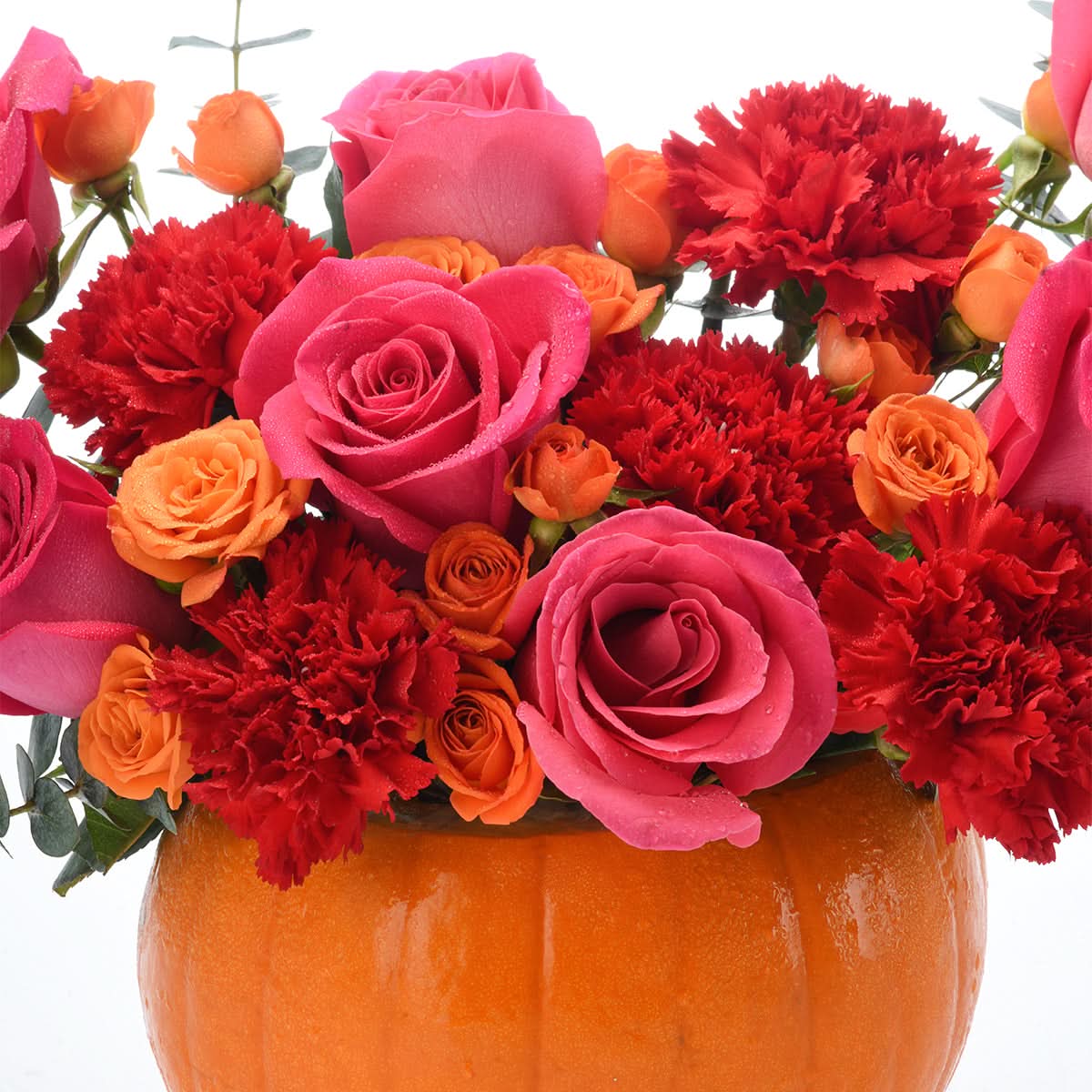 Halloween Pumpkin Flower Arrangement - Halloween Gifts