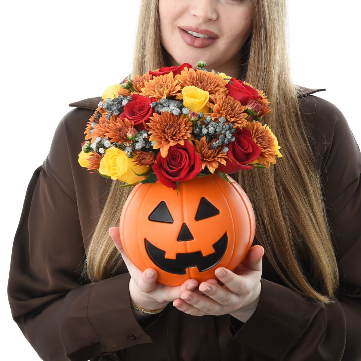 Halloween Pumpkin Roses &amp; Flowers - Halloween Gifts
