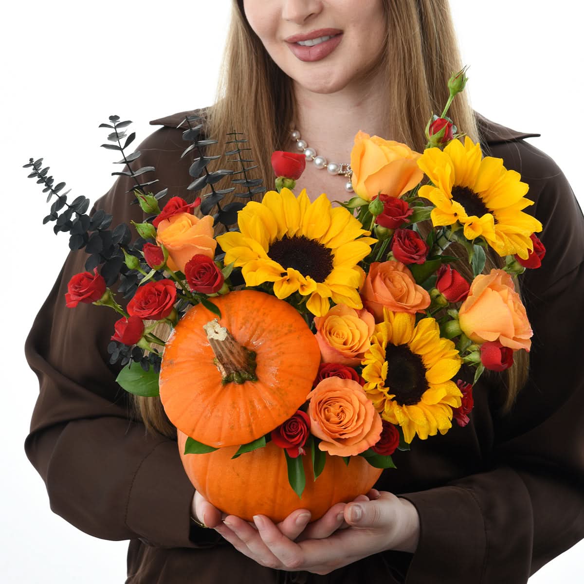 Halloween Pumpkin Sunflower Centerpiece - Halloween Gifts