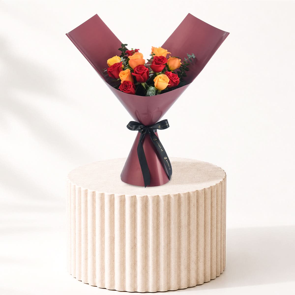 Halloween Red and Orange Roses Bouquet - Halloween Gifts