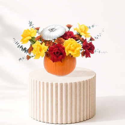 Halloween Rose Flowers in Pumpkin - Halloween Gifts