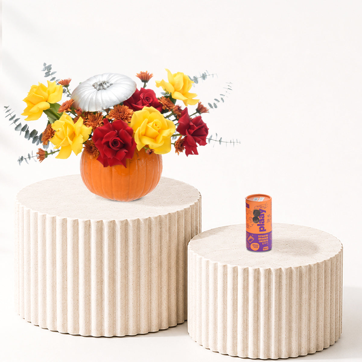 Halloween Rose Flowers in Pumpkin Indulgence Combo - Halloween Gifts