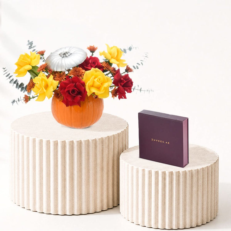 Halloween Rose Flowers in Pumpkin Chocolates Combo - Halloween Gifts