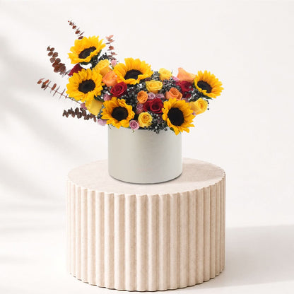 Halloween Sunflower and Roses Box - Halloween Gifts