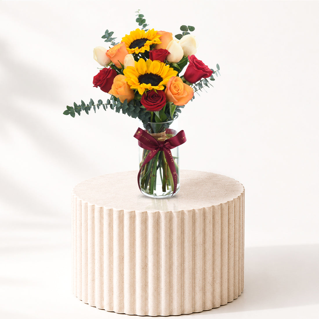 Halloween Sunflower and Roses Vase - Halloween Gifts