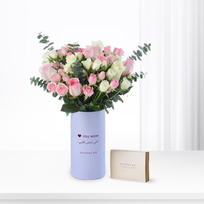 Her Gentle Garden To Mom with Zuvees Chocolates - Zuvees.ae