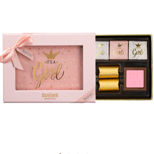 Pink box with gold "It&