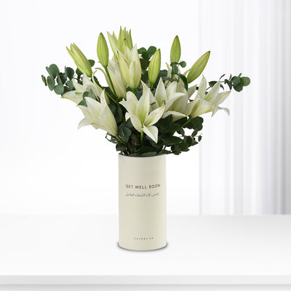 Lilies of Serenity Get Well Soon Vase