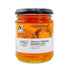 Vibrant orange marmalade jar with fine-cut Seville oranges, Fairtrade certified, black lid.