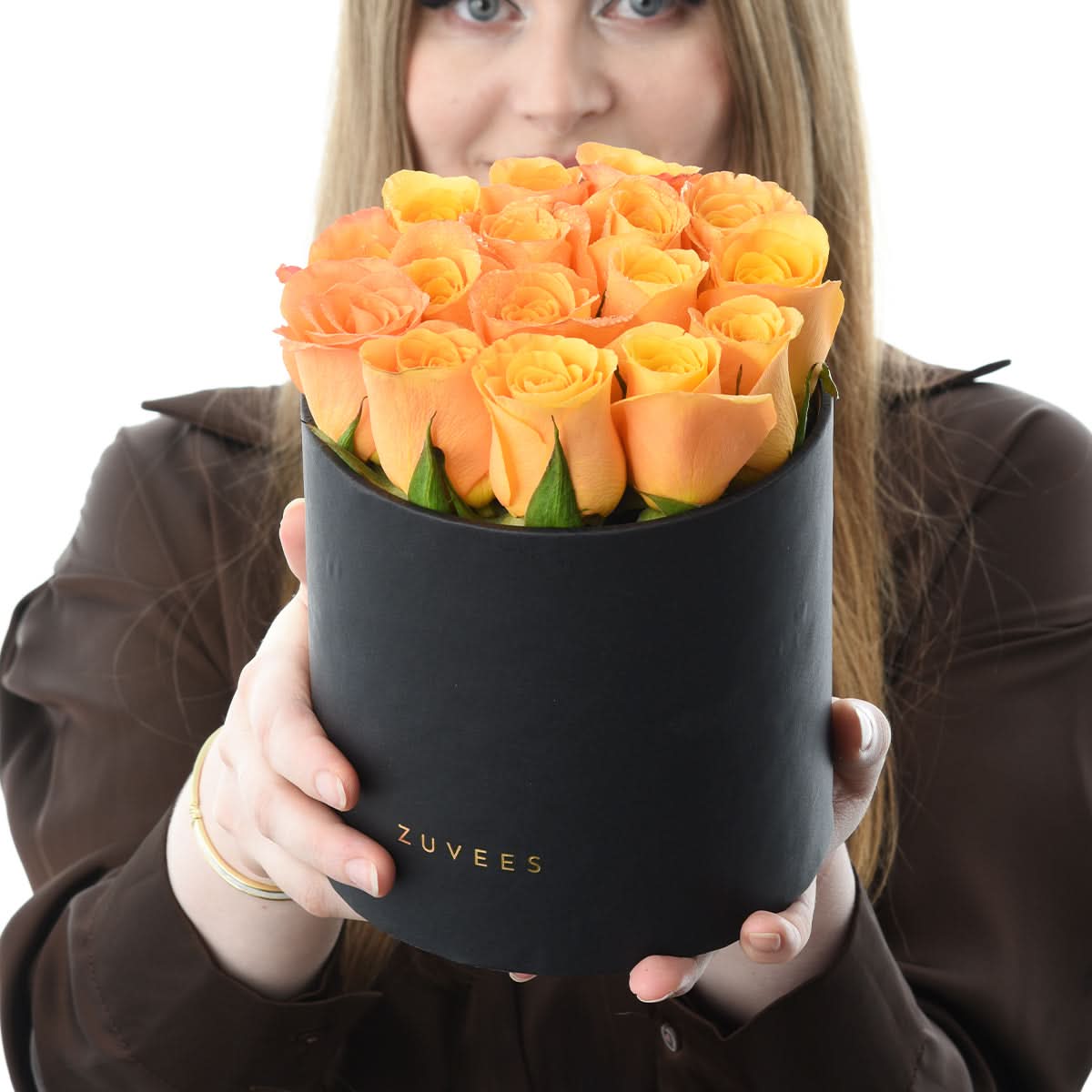 Orange Rose Flower Box - Halloween Gifts
