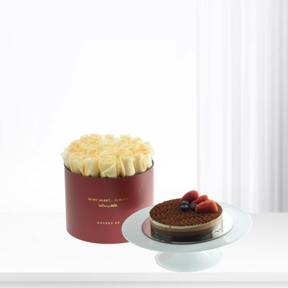 Peach After Sunset In Red Box Cake Combo - Zuvees.ae