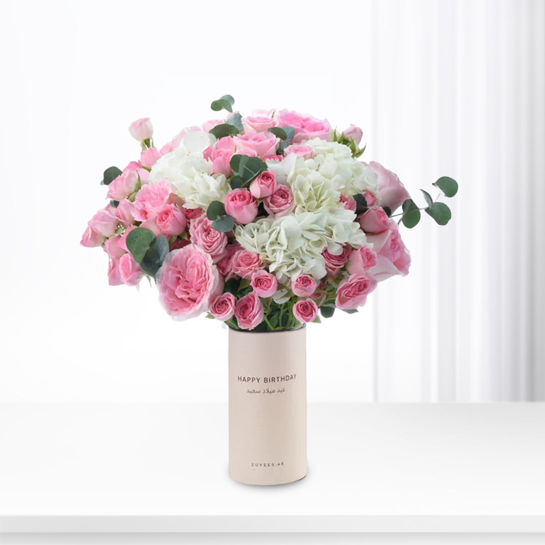 Pink Grace in Birthday Vase - Zuvees.ae