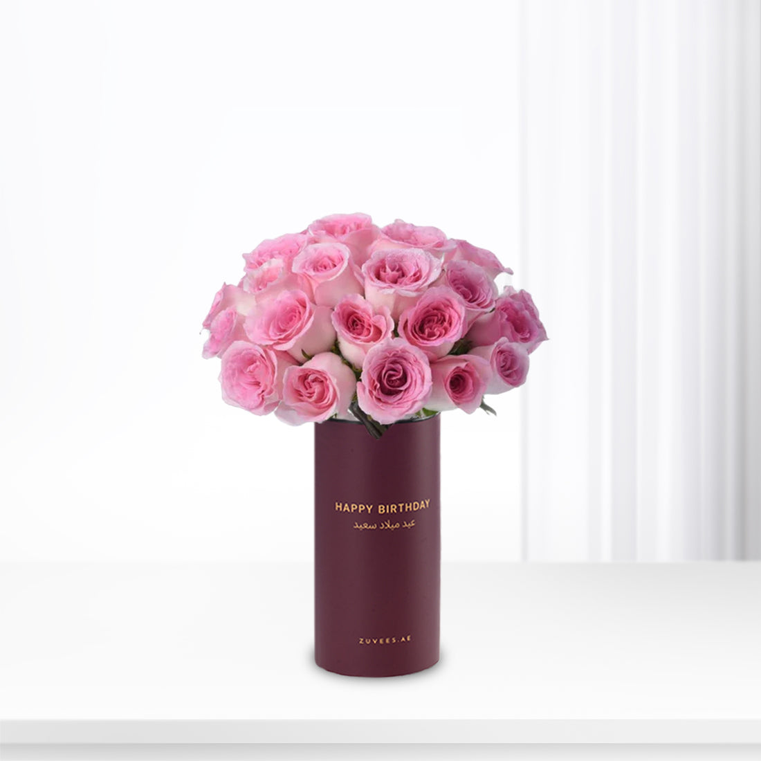 Pink Symphony Grande in Birthday Vase - Zuvees.ae