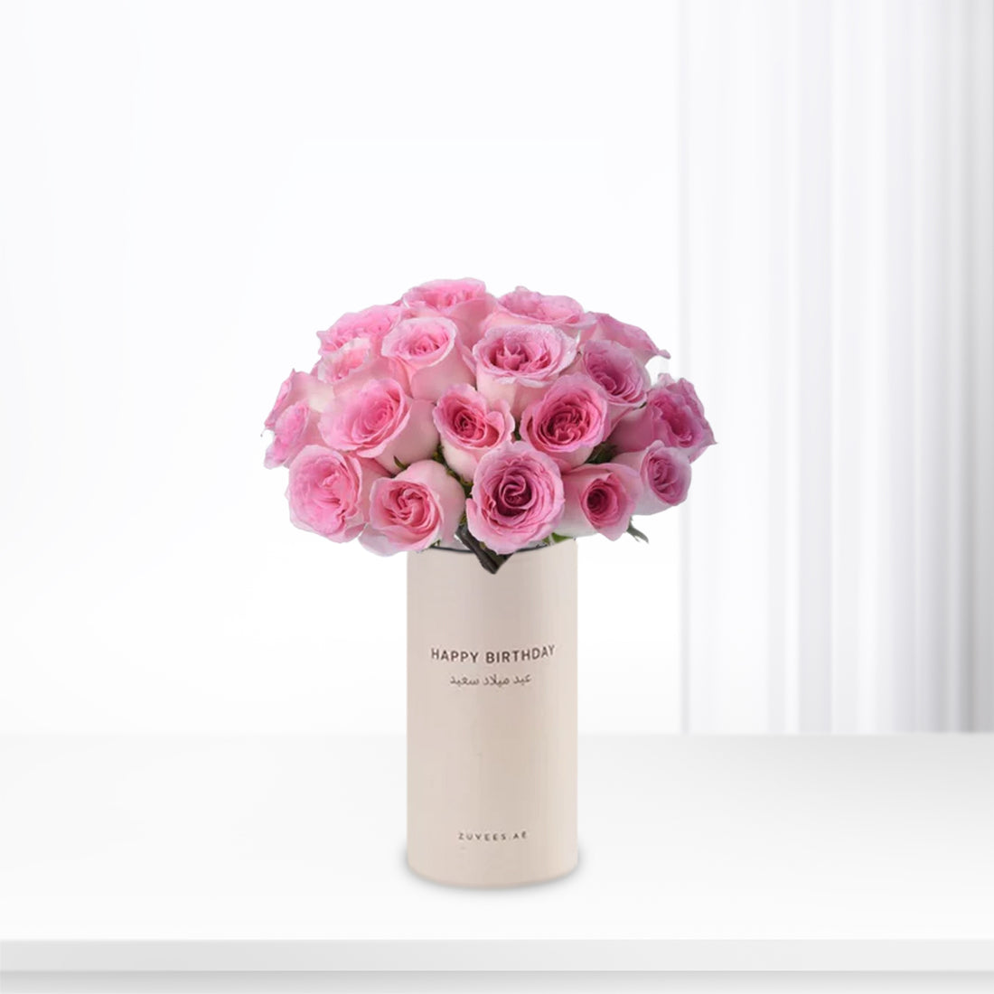 Pink Symphony Grande in Birthday Vase - Zuvees.ae