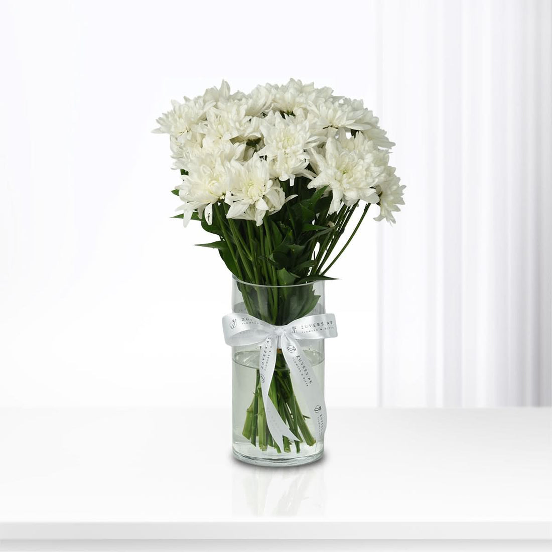 Pure White Blooms Vase - Zuvees.ae