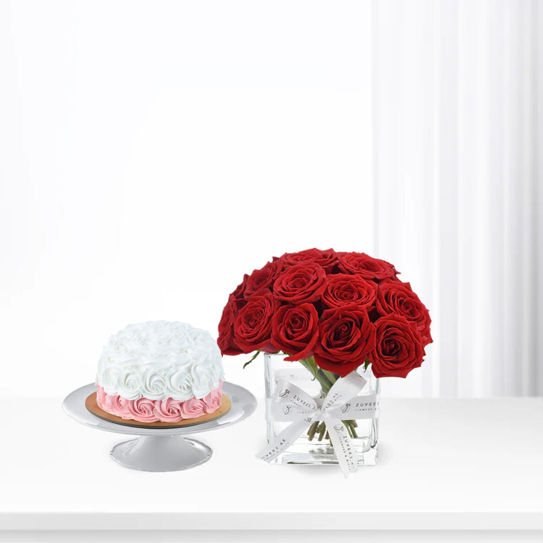 Red Elegance Cake Combo - Zuvees.ae
