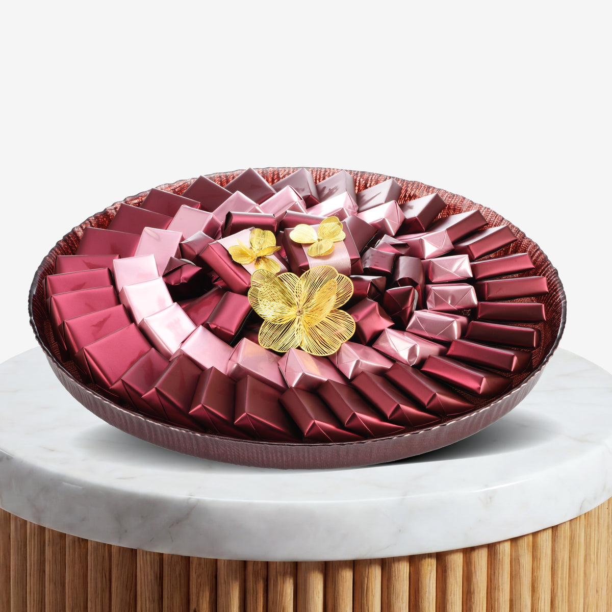 Rose Spiral Chocolate Tray - Zuvees.ae