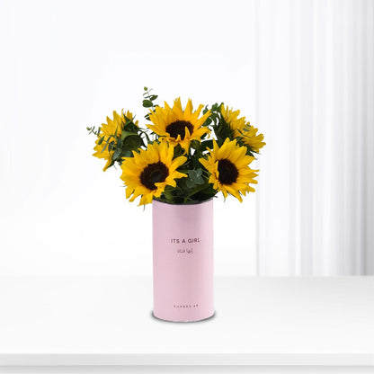 Sunflower Symphony It’s A Girl Vase - Zuvees.ae