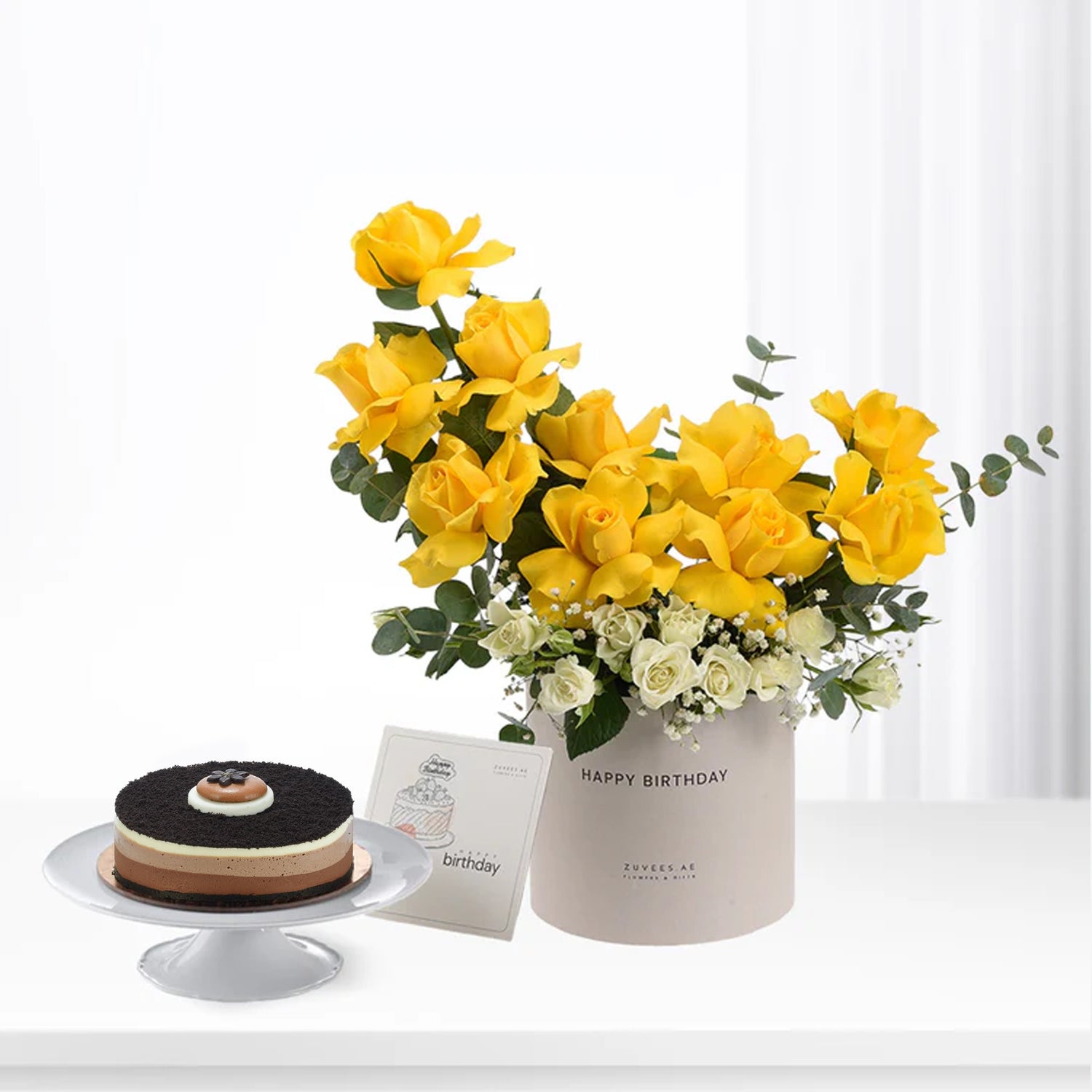Sunshine &amp; Snowflakes Birthday Box Cake Combo - Zuvees.ae