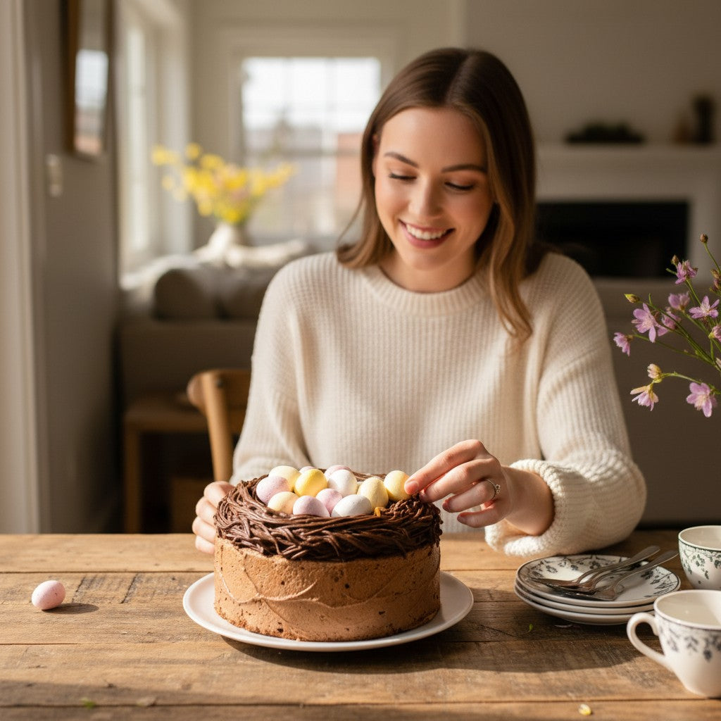 Chocolate Easter Nest Cake – 500g - Zuvees.ae