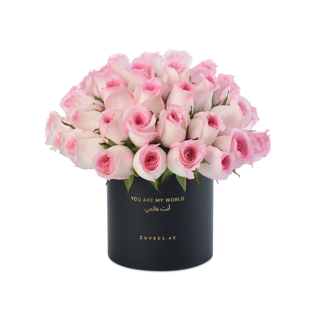 50 Blush Roses Love Vase - Zuvees.ae
