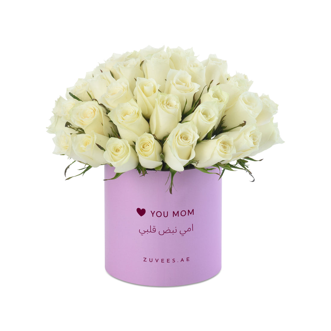 50 Celestial Roses Purple Vase To Mom - Zuvees.ae