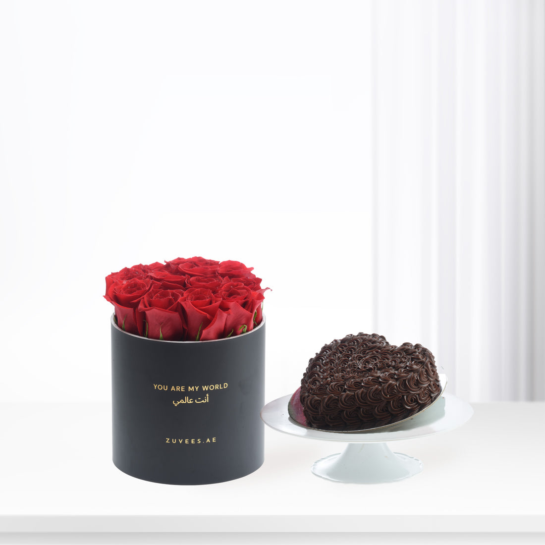 Lovely Box of Red Rubies Cake Combo - Zuvees.ae