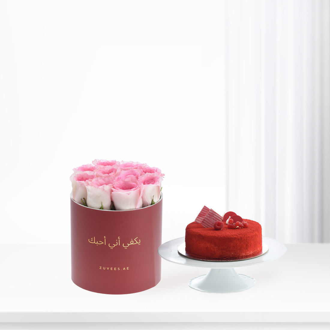 Blushed by Morning Love Box Cake Combo - Zuvees.ae