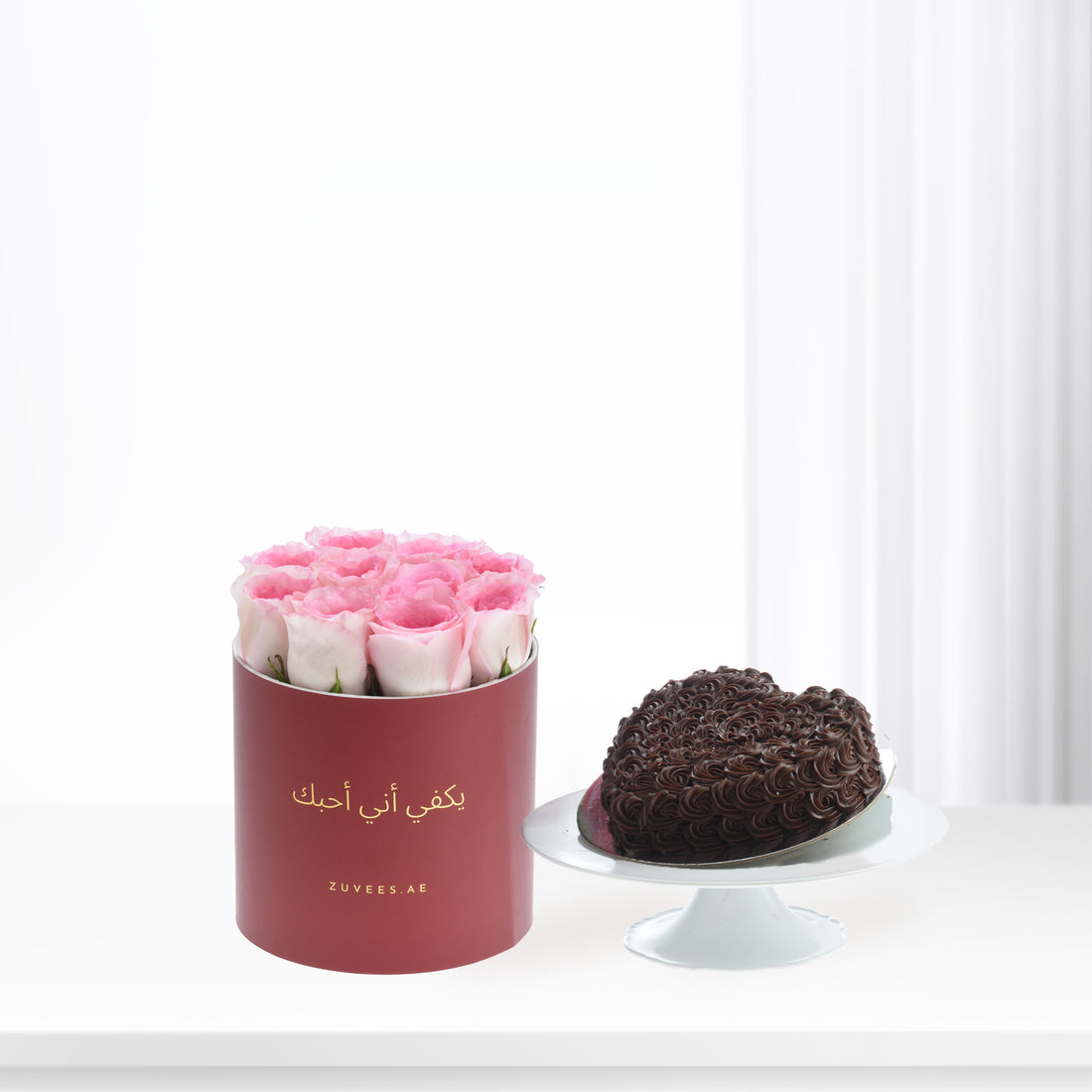 Blushed by Morning Love Box Cake Combo - Zuvees.ae